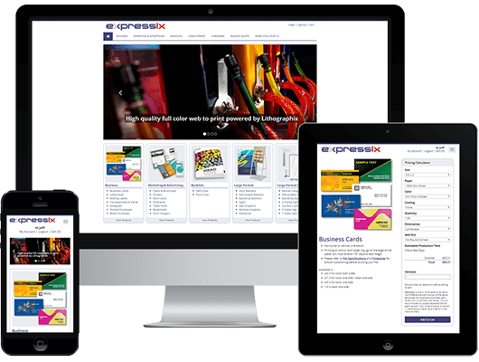 Responsive devices ExpressLX We-to-Print by Lithographix, Inc in Hawthorne, CA